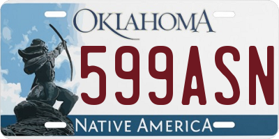 OK license plate 599ASN