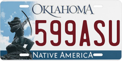OK license plate 599ASU