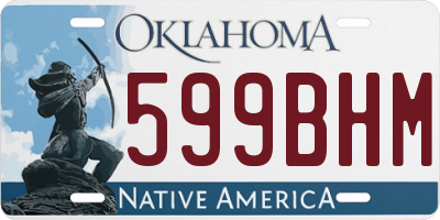 OK license plate 599BHM