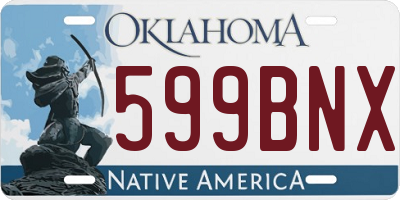 OK license plate 599BNX