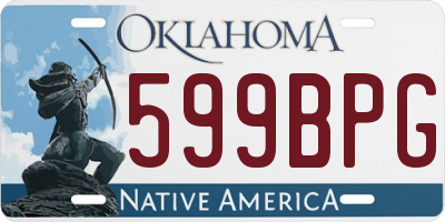 OK license plate 599BPG