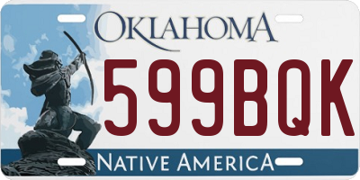 OK license plate 599BQK