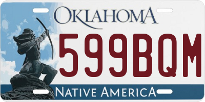 OK license plate 599BQM
