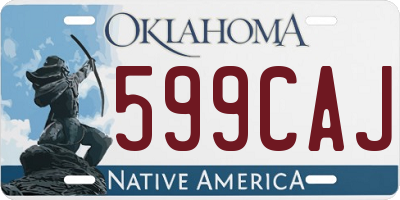 OK license plate 599CAJ