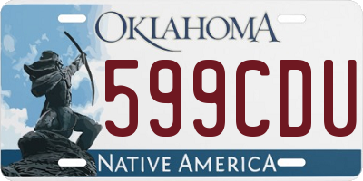 OK license plate 599CDU