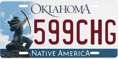 OK license plate 599CHG