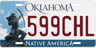 OK license plate 599CHL