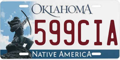 OK license plate 599CIA