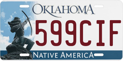 OK license plate 599CIF