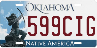 OK license plate 599CIG