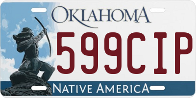 OK license plate 599CIP