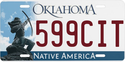 OK license plate 599CIT