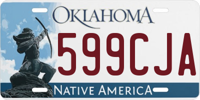 OK license plate 599CJA