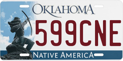 OK license plate 599CNE