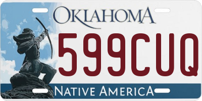 OK license plate 599CUQ