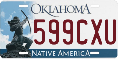 OK license plate 599CXU