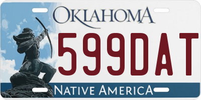 OK license plate 599DAT