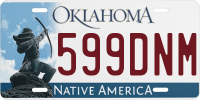OK license plate 599DNM