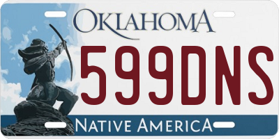 OK license plate 599DNS