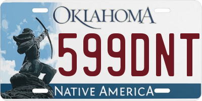 OK license plate 599DNT