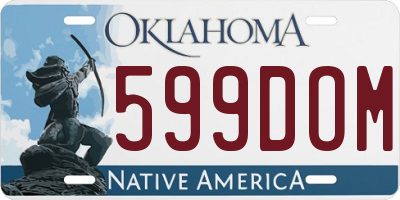 OK license plate 599DOM