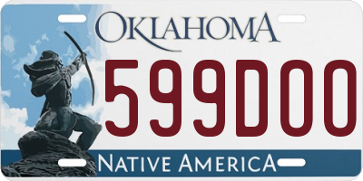 OK license plate 599DOO