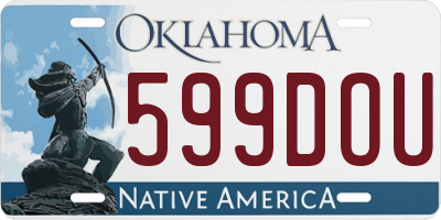 OK license plate 599DOU