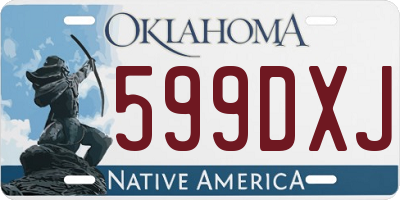 OK license plate 599DXJ
