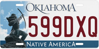 OK license plate 599DXQ