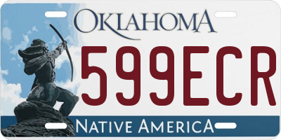 OK license plate 599ECR
