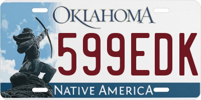 OK license plate 599EDK