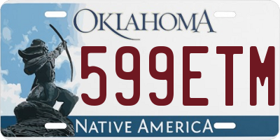 OK license plate 599ETM
