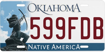 OK license plate 599FDB