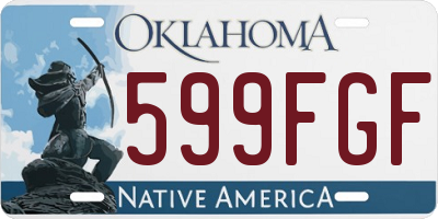 OK license plate 599FGF