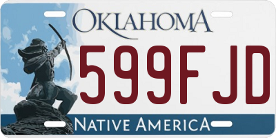 OK license plate 599FJD