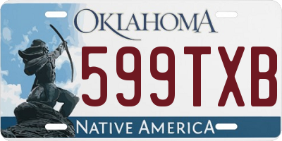 OK license plate 599TXB
