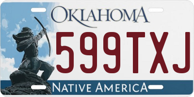 OK license plate 599TXJ