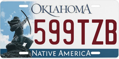OK license plate 599TZB