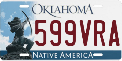 OK license plate 599VRA