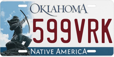 OK license plate 599VRK