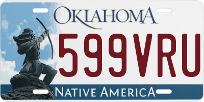 OK license plate 599VRU