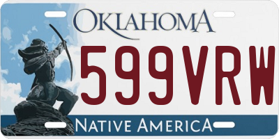 OK license plate 599VRW