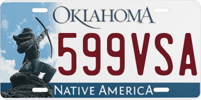 OK license plate 599VSA