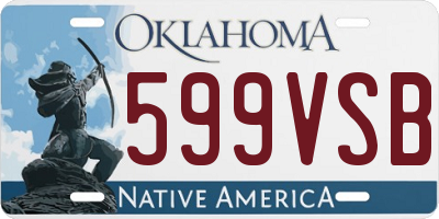 OK license plate 599VSB