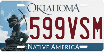 OK license plate 599VSM