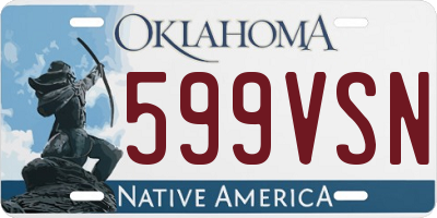 OK license plate 599VSN