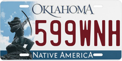 OK license plate 599WNH