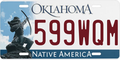 OK license plate 599WQM