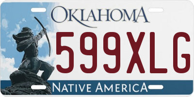 OK license plate 599XLG