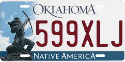OK license plate 599XLJ